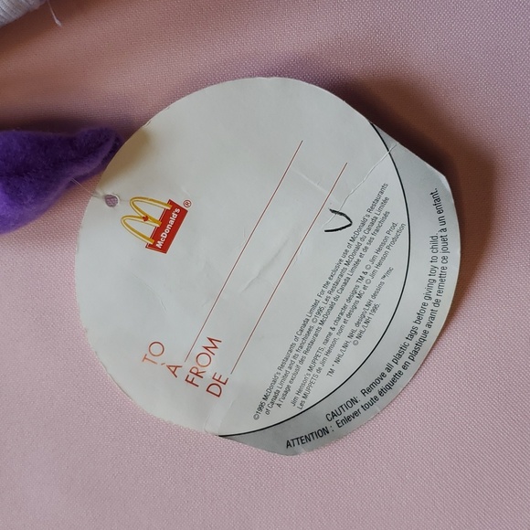 Collectible 1995 McDonald's NHL Miss Piggy Muppets Plush Doll *original tags* - Picture 4 of 6